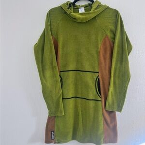 Melanzana Green/Brown microgrid dress size Large